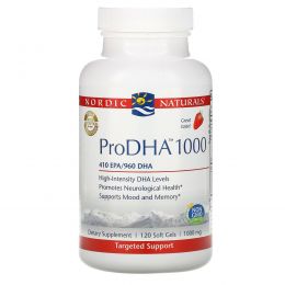 Nordic Naturals Professional, "ПроДГК 1000", пищевая добавка с ДГК (DHA), 1000 мг, 120 мягких желатиновых капсул с жидкостью