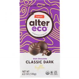 Alter Eco, Органический темный шоколад, черный трюфель, 4,2 унции (120 г)