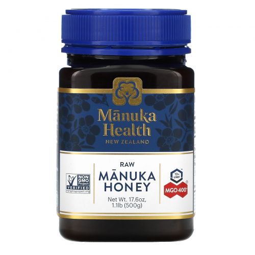 Manuka Health, Мёд манука, 400+ МГО, 1,1 фунта (500 г)