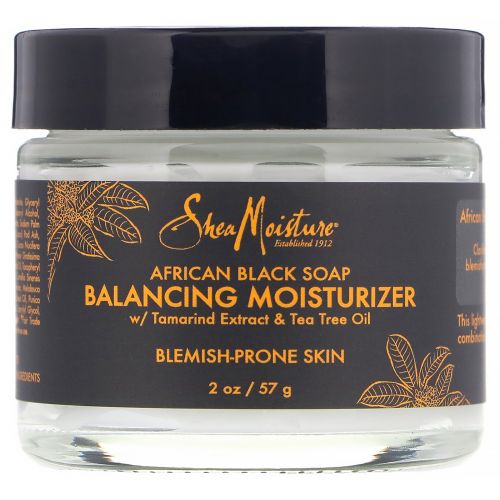 SheaMoisture, Африканское черное мыло, увлажняющий крем для поддержания баланса, 57 г (2 унции)