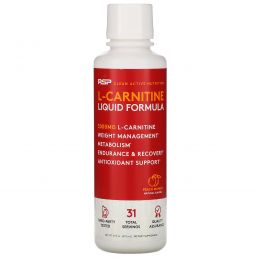 RSP Nutrition, L-Carnitine Liquid Formula, 3,000 mg, Peach Mango, 16 fl oz (473 ml)