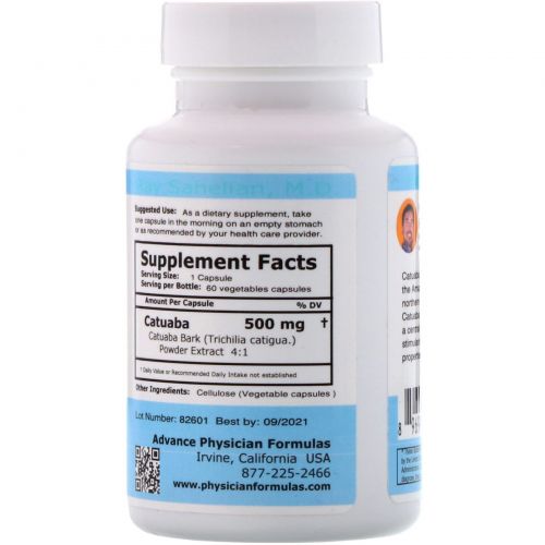 Advance Physician Formulas, Inc., Катуаба, 500 мг, 60 капсул