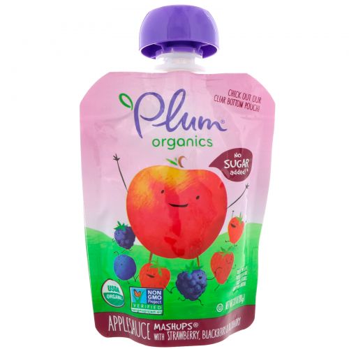 Plum Organics, Organic Mashups, Beetbox Berry, 4 пакетика, 90 г (3,17 унций) каждый