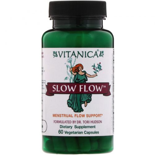Vitanica, Slow Flow, препарат для приема во время менструального цикла, 60 капсул