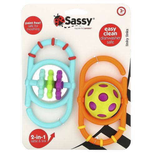 Sassy, Inspire The Senses, Linky Links, 3+ Months, 2 Piece Set