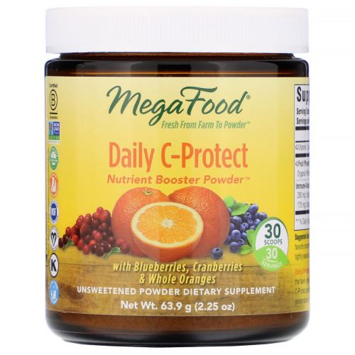 MegaFood, Питательный порошок Daily C-Protect, 2,25 унций (63,9 г)