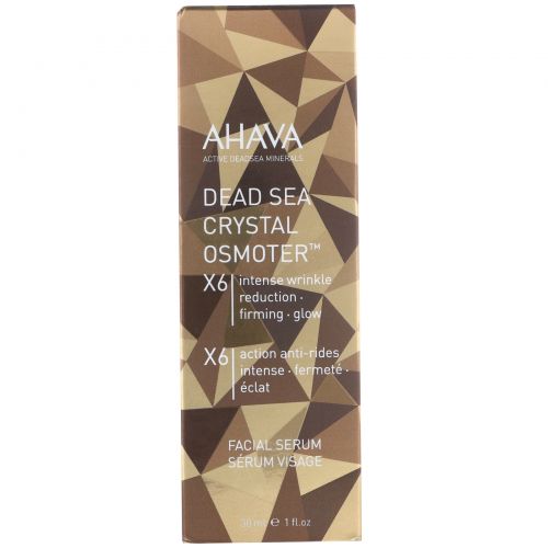 AHAVA, Dead Sea Crystal Osmoter X6, органическая восстанавливающая сыворотка для лица, 30 мл (1 жидк. унция)
