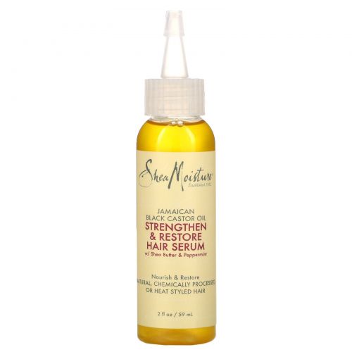 SheaMoisture, Jamaican Black Castor Oil, Strengthen & Restore Hair Serum,  2 fl oz (59 ml)