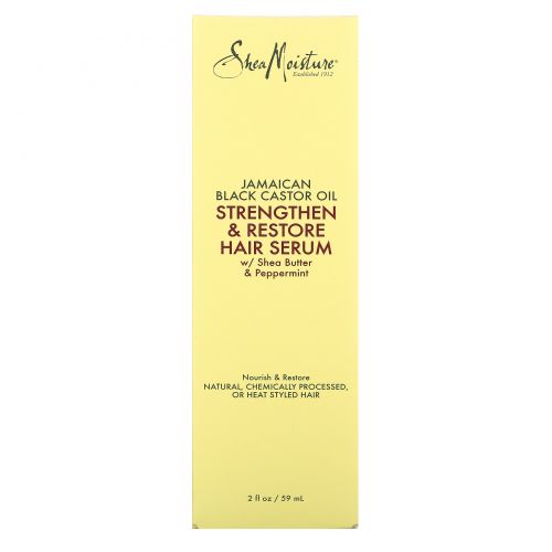 SheaMoisture, Jamaican Black Castor Oil, Strengthen & Restore Hair Serum,  2 fl oz (59 ml)