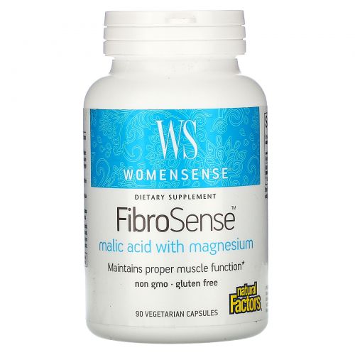 Natural Factors, WomenSense, FibroSense, Malic Acid with Magnesium, 90 Vegetarian Capsules