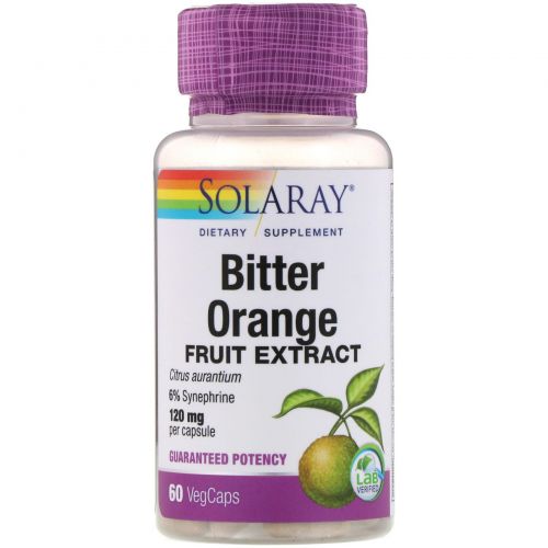 Solaray, Bitter Orange Fruit Extract, 120 mg, 60 VegCaps