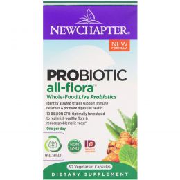 New Chapter, Probiotic All-Flora, 30 Vegetarian Capsules