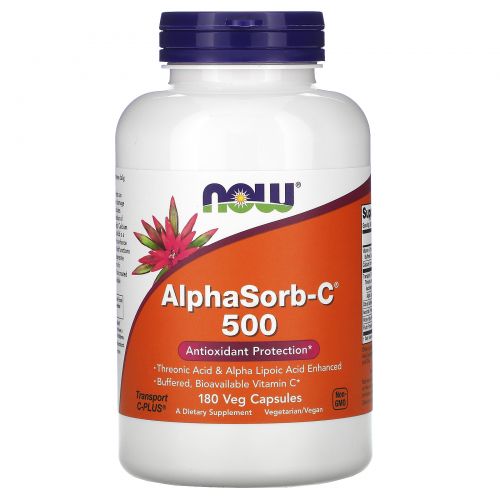 Now Foods, AlphaSorb-C 500, 180 Veggie Caps