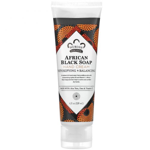 Nubian Heritage, Крем для рук African Black Soap, 4 унции (118 мл)