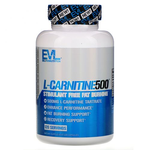 EVLution Nutrition, Карнитин 500, 120 капсул