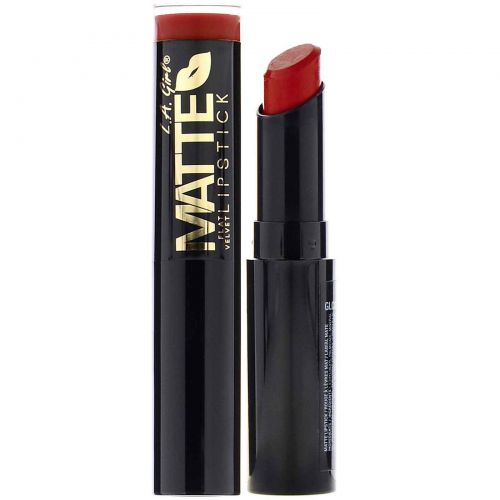 L.A. Girl, Губная помада Matte Flat Velvet, оттенок Bite Me, 3 г