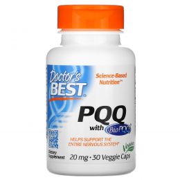 Doctor's Best, Лучший PQQ (пирролохинолинохинон), 20 мг, 30 капсул на растительной основе