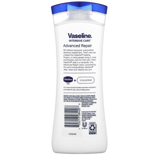 Vaseline, Intensive Care, Advanced Repair Non-Greasy Lotion, Fragrance Free, 10 fl oz (295 ml)