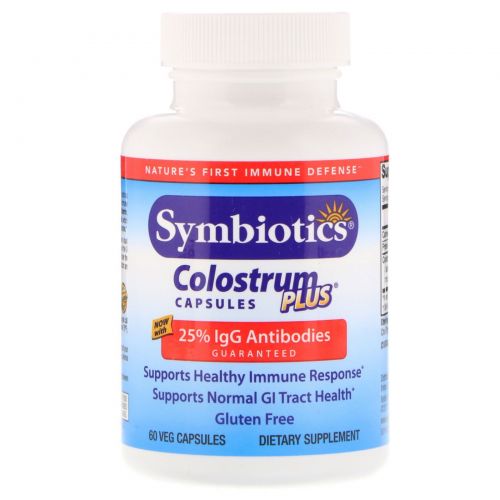 Symbiotics, Колострум Плюс, 60 капсул