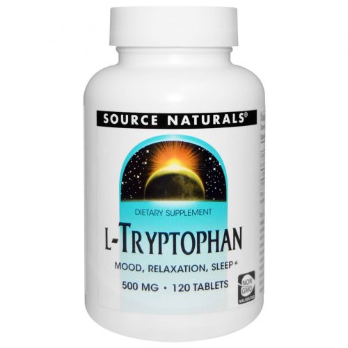 Source Naturals, L-триптофан, 500 мг, 120 таблеток