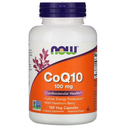 Now Foods, CoQ10, 100 мг, 180 капсул