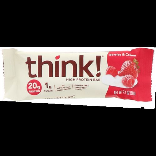 ThinkThin, High Protein Bars, Berries & Cr�me, 10 Bars, 2.1 oz (60 g) Each