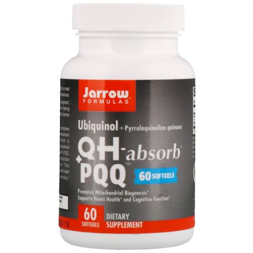 Jarrow Formulas, Убихинол, QH+ PQQ, 60 желатиновых капсул