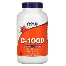 Now Foods, C-1000, 250 вегетарианских капсул