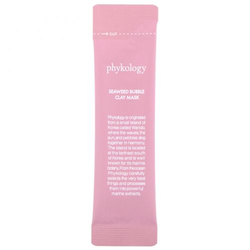 Phykology, Seaweed Bubble Clay Mask, 10 Packets, 0.18 oz (5 g) Each