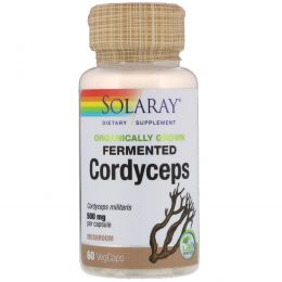 Solaray, Organic Grown Fermented Cordyceps, 500 mg, 60 Veggie Caps