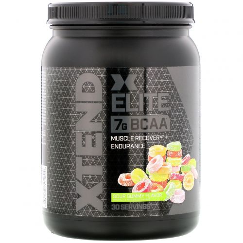 Scivation, Xtend Elite, 7 г аминокислот с разветвленной цепью (BCAA), вкус Sour Gummy, 540 г (1,19 фунта)