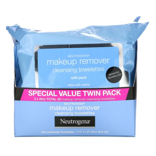 Neutrogena, Makeup Remover Cleansing Towelettes, 50 Pre-Moistened Towelettes