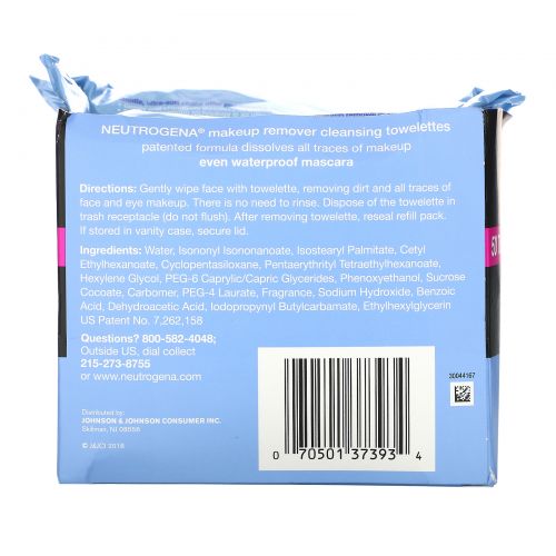 Neutrogena, Makeup Remover Cleansing Towelettes, 50 Pre-Moistened Towelettes