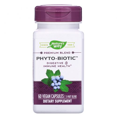 Nature's Way, Phyto-Biotic, для иммунитета, 60 растительных капсул