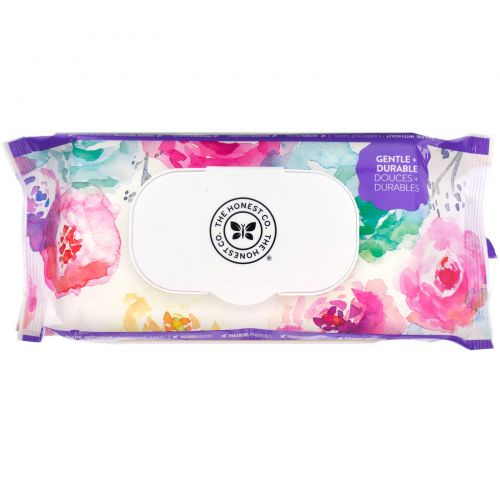 The Honest Company, Plant-Based Wipes, Rose Blossom, 72 Wipes