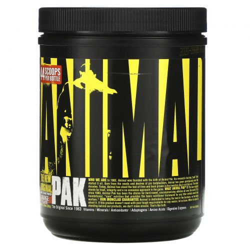 Universal Nutrition, Animal Pak, Порошок для Дрессировки Животных, с Апельсиновым Вкусом, 388 г