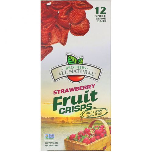 Brothers-All-Natural, Strawberry, 12 bags (.26 oz each)