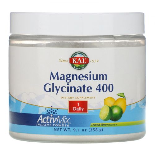 KAL, Magnesium Glycinate 400 ActivMix, 400mg, 11.1oz