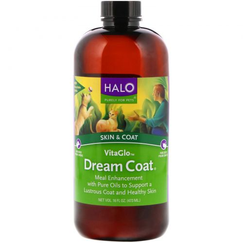 Halo, VitaGlo, Dream Coat, Skin & Coat, For Dogs & Cats, 16 fl oz (473 ml)