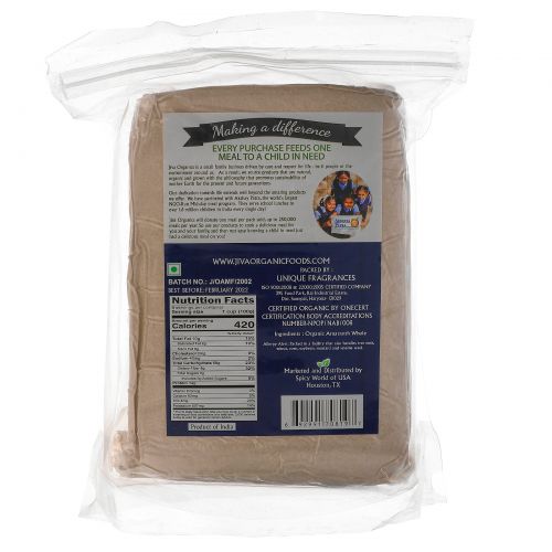 Jiva Organics, Organic Amaranth Flour, 2 lbs (908 g)