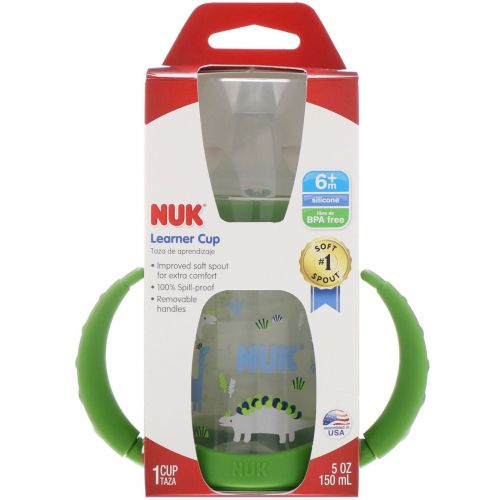 NUK, Transition Cup, Learner Cup, 6+ Months, Blue, 1 Cup, 5 oz (150 ml)