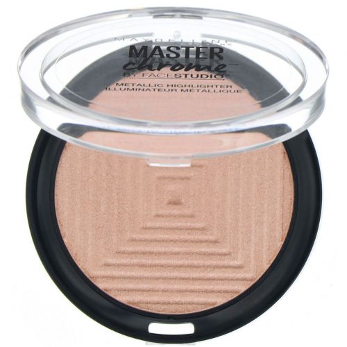 Maybelline, Master Chrome, хайлайтер с металлическим блеском, оттенок Molten Peach 150, 5,6 г