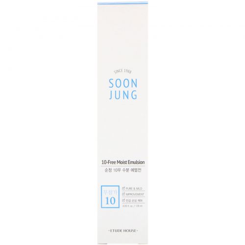 Etude House, Soon Jung, 10-Free Moist Emulsion, 4.05 fl oz (120ml)