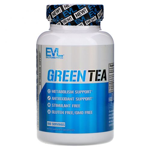 EVLution Nutrition, Green Tea Leaf Extract, 100 Capsules