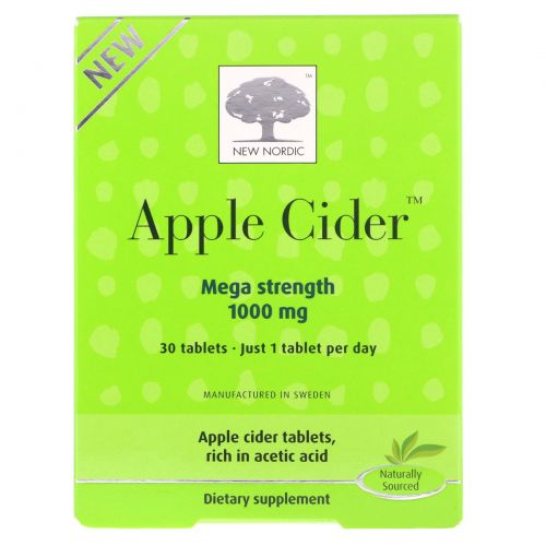 New Nordic, Apple Cider, 1000 mg, 30 tablets