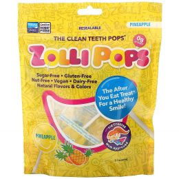 Zollipops, The Clean Teeth Pops, Pineapple, 15 ZolliPops, 3.1 oz