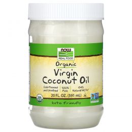 Now Foods, Органическое натуральное кокосовое масло, 20 жидких унций (591 мл)