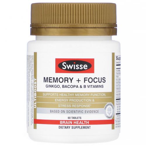 Swisse, Ultiboost, Memory + Focus, 60 Tablets