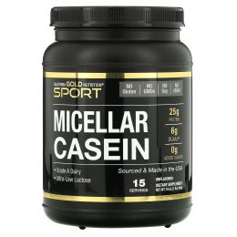 California Gold Nutrition, SPORT, MC 88, Pure Micellar Casein Protein, Ultra-Low Lactose, 16 унций (454 г)