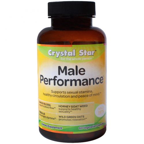 Crystal Star, Male Performance (средство для мужской силы), 60 вегетарианских капсул